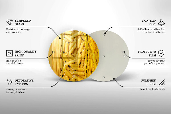 Skleněné krájecí prkénko Těstoviny