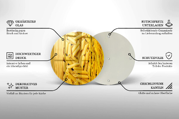 Skleněné krájecí prkénko Těstoviny