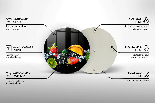 Skleněné krájecí prkénko Ovoce ve vodě