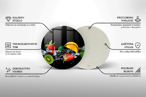 Skleněné krájecí prkénko Ovoce ve vodě