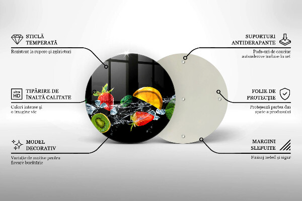 Skleněné krájecí prkénko Ovoce ve vodě