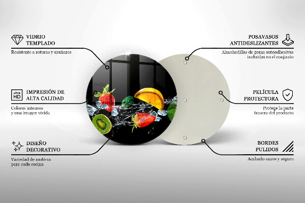 Skleněné krájecí prkénko Ovoce ve vodě