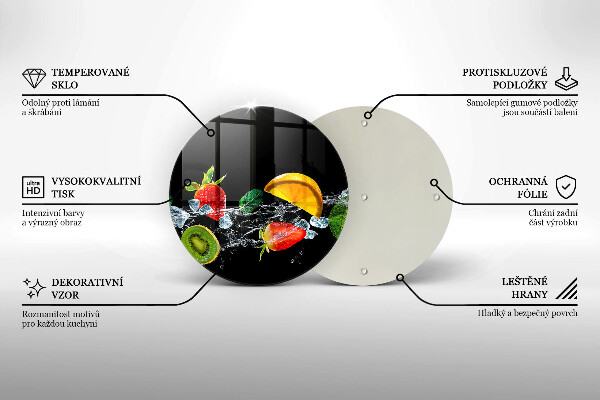 Skleněné krájecí prkénko Ovoce ve vodě