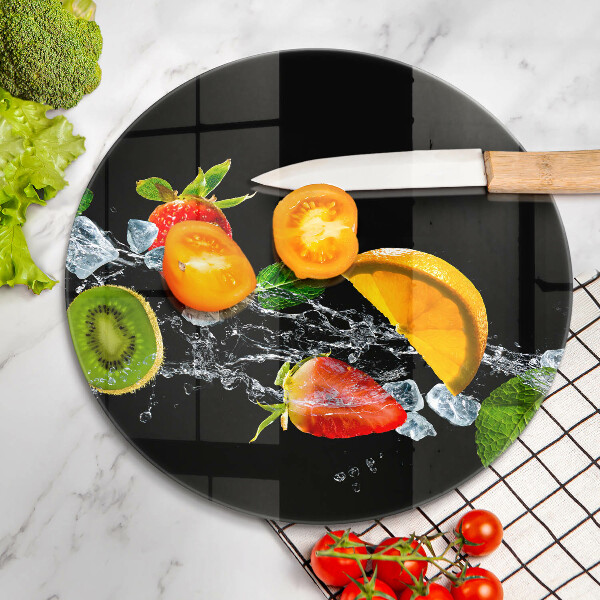 Skleněné krájecí prkénko Ovoce ve vodě