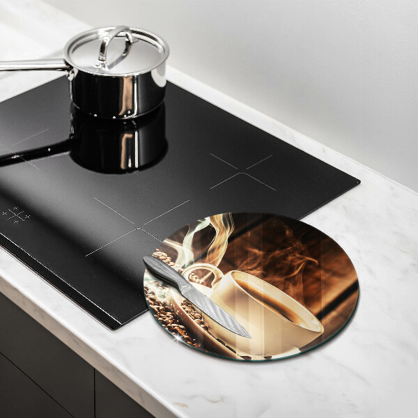 Skleněné krájecí prkénko Šálek a kávová zrna