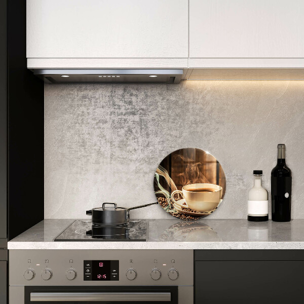 Skleněné krájecí prkénko Šálek a kávová zrna