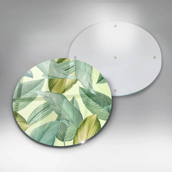 Skleněné krájecí prkénko Zelené tropické listy