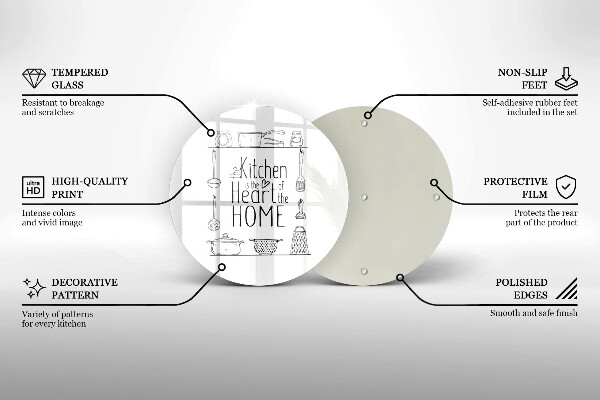 Skleněná deska do kuchyně Nápis věta
