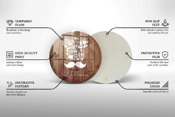 Skleněná deska do kuchyně I like cooking