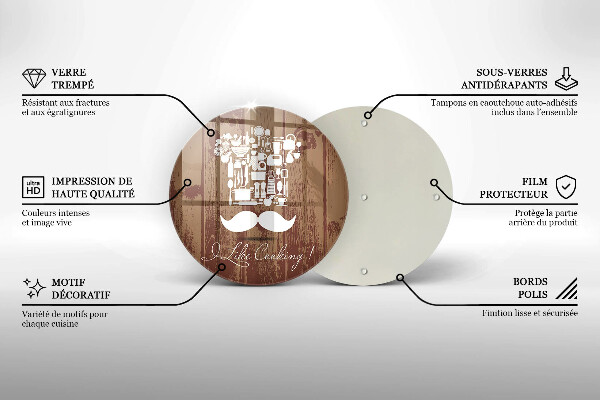 Skleněná deska do kuchyně I like cooking