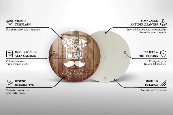 Skleněná deska do kuchyně I like cooking