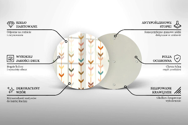 Skleněná krájecí deska Geometrické prvky