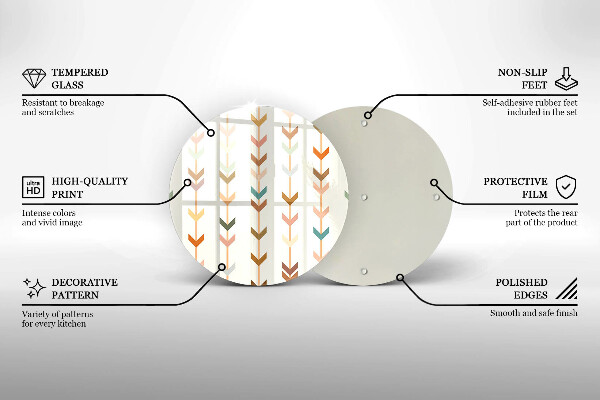 Skleněná krájecí deska Geometrické prvky