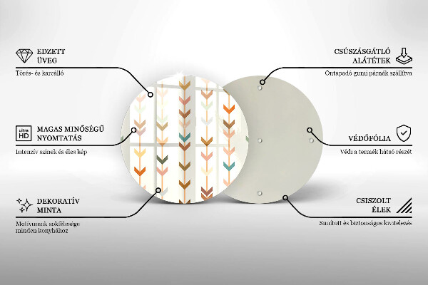 Skleněná krájecí deska Geometrické prvky