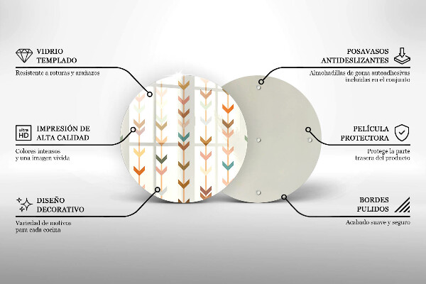 Skleněná krájecí deska Geometrické prvky
