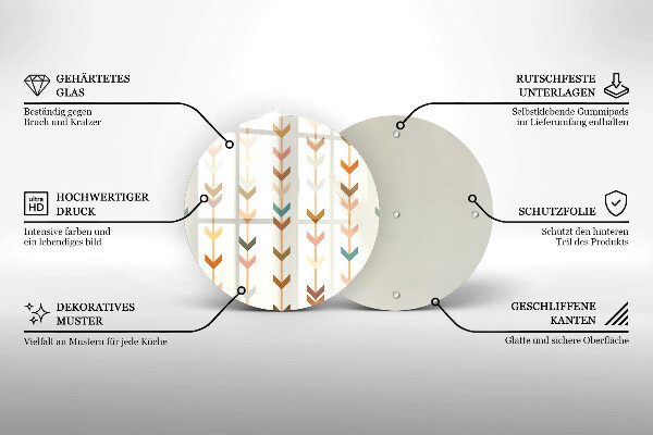 Skleněná krájecí deska Geometrické prvky