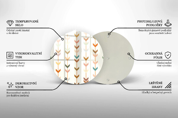 Skleněná krájecí deska Geometrické prvky