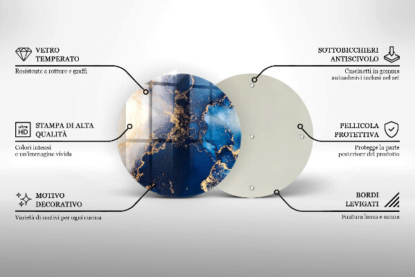 Skleněná krájecí deska Elegantní pozadí a zlato