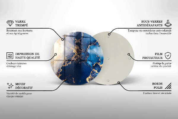 Skleněná krájecí deska Elegantní pozadí a zlato