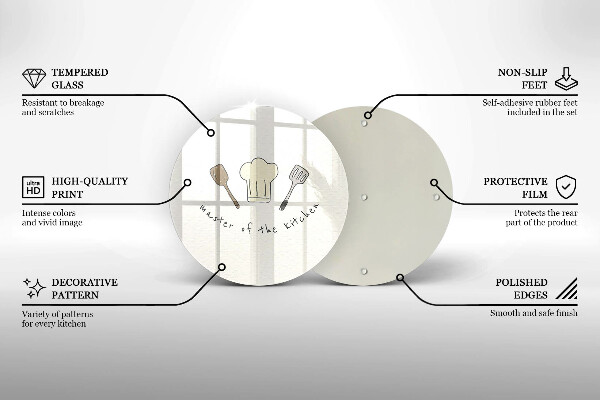 Skleněná krájecí deska Master of the kitchen