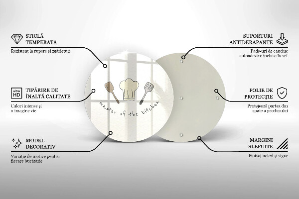 Skleněná krájecí deska Master of the kitchen