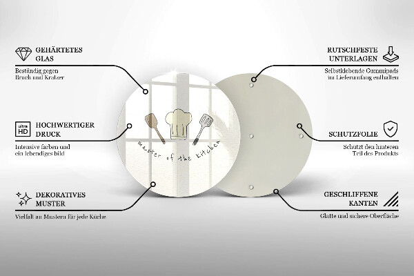 Skleněná krájecí deska Master of the kitchen