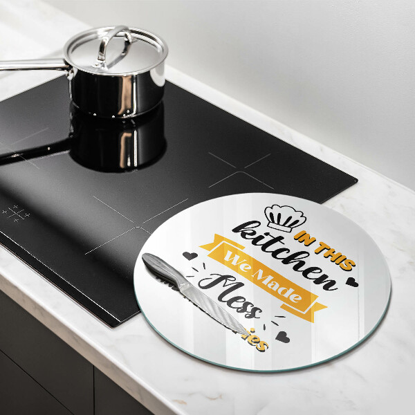 Skleněná krájecí deska In this kitchen we made mess and memories