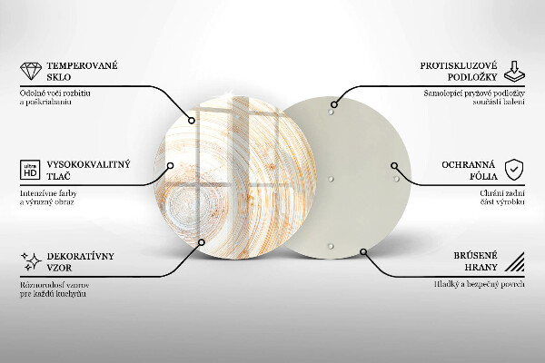 Skleněná krájecí deska Textura dřeva