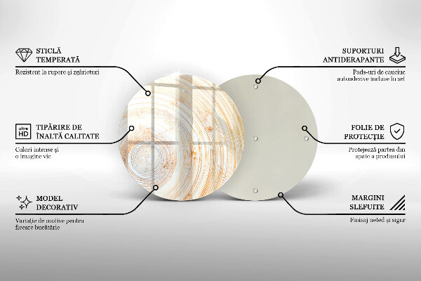 Skleněná krájecí deska Textura dřeva