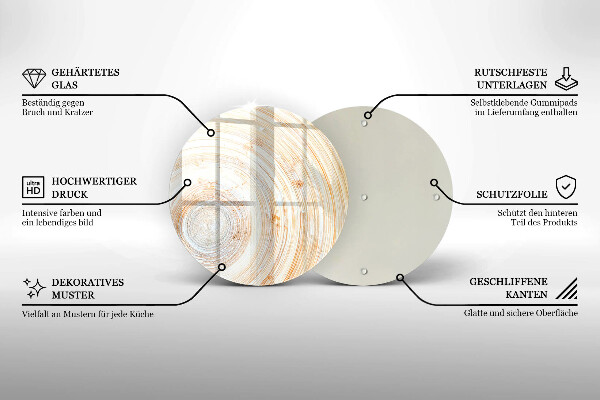 Skleněná krájecí deska Textura dřeva