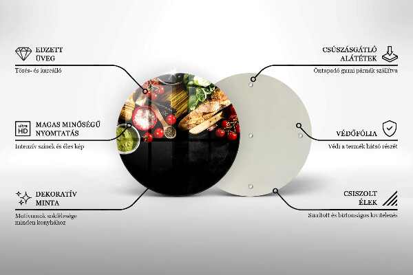 Skleněná krájecí deska Italské přísady a koření