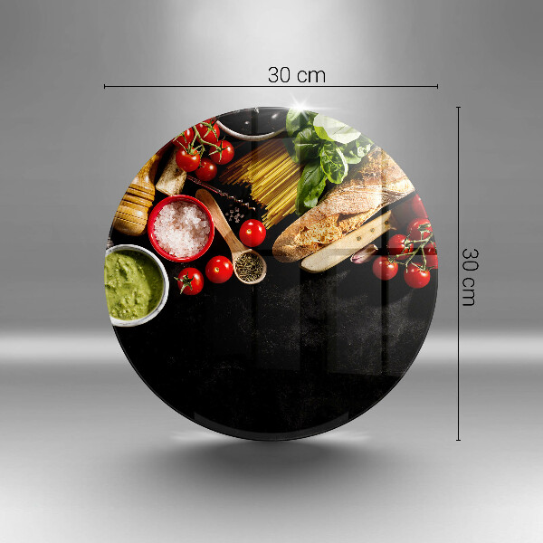 Skleněná krájecí deska Italské přísady a koření