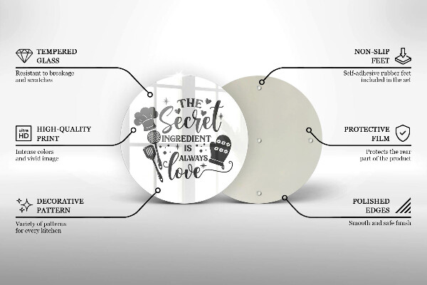 Skleněná krájecí deska Nápis věta