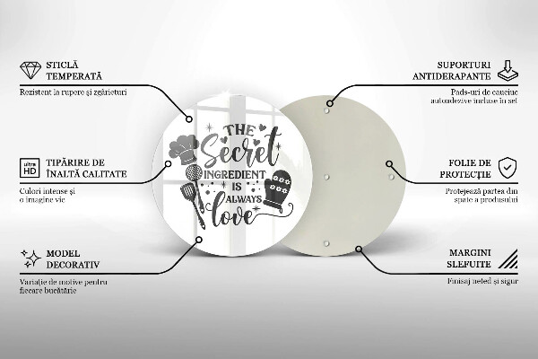 Skleněná krájecí deska Nápis věta