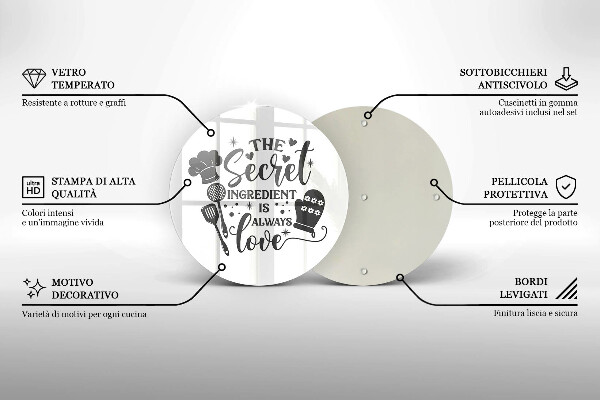 Skleněná krájecí deska Nápis věta