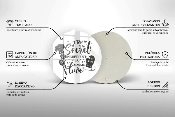 Skleněná krájecí deska Nápis věta