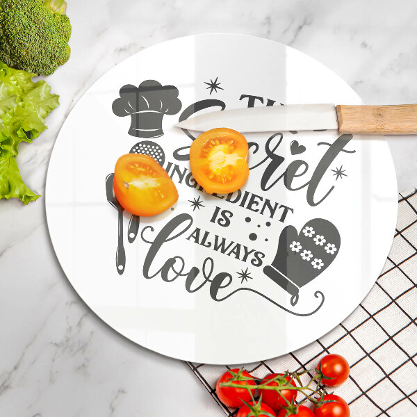 Skleněná krájecí deska Nápis věta