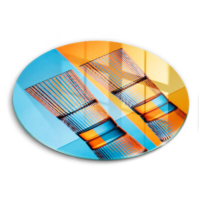 Skleněná krájecí deska Dvě sklenice vody