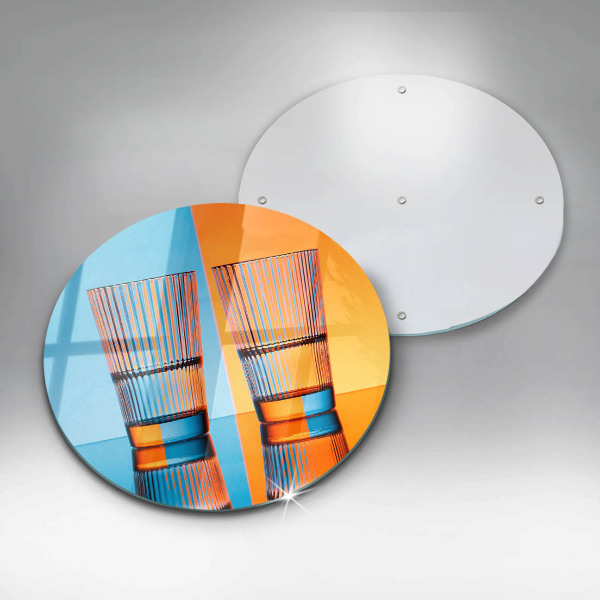 Skleněná krájecí deska Dvě sklenice vody