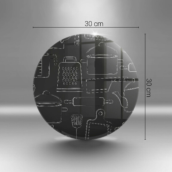 Skleněná krájecí deska Kreslené kuchyňské doplňky