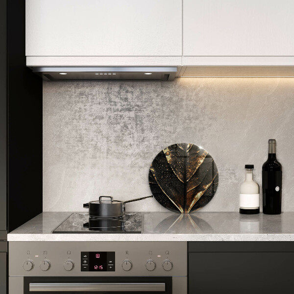 Skleněná krájecí deska Zlatý list