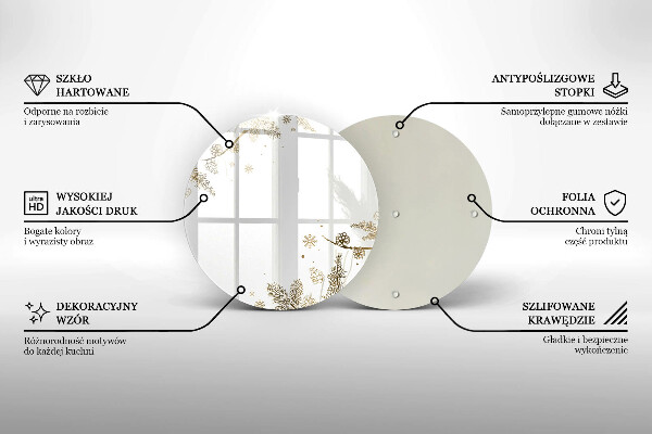 Skleněná krájecí deska Zimní dekorace