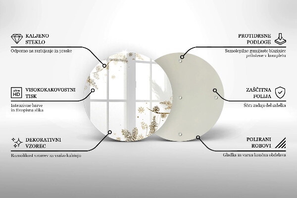 Skleněná krájecí deska Zimní dekorace