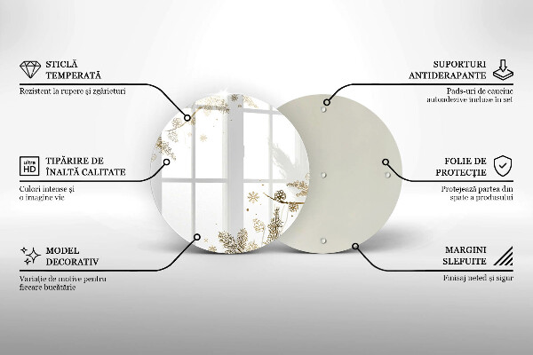 Skleněná krájecí deska Zimní dekorace