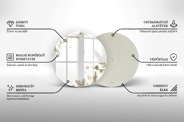 Skleněná krájecí deska Zimní dekorace