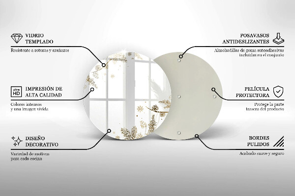 Skleněná krájecí deska Zimní dekorace