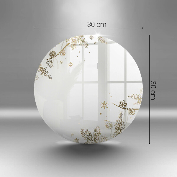 Skleněná krájecí deska Zimní dekorace