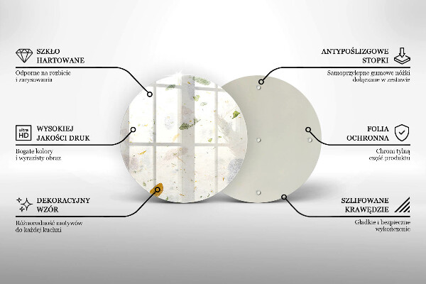 Skleněná krájecí deska Padající listy