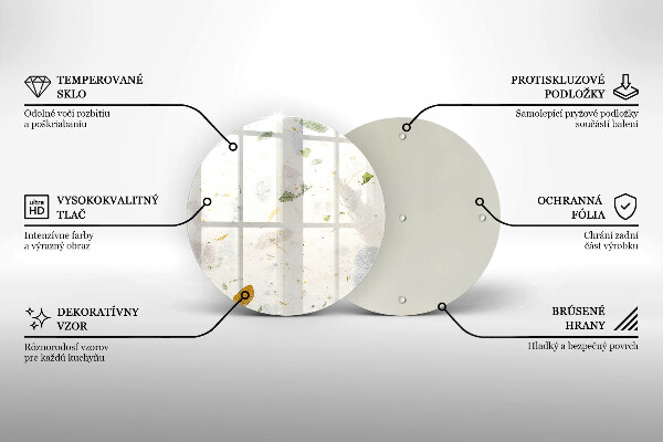 Skleněná krájecí deska Padající listy