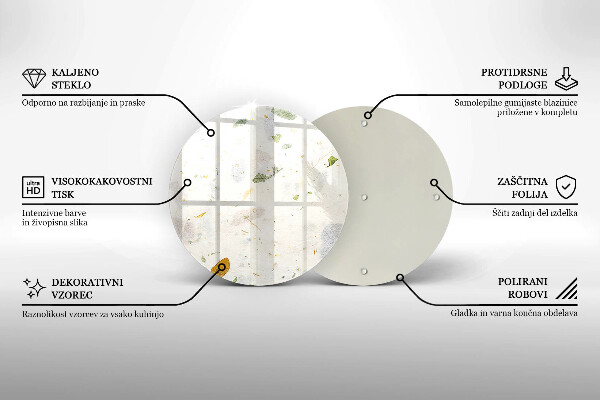 Skleněná krájecí deska Padající listy